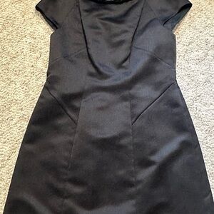 Brooks Brothers Black Sheath Mini Dress with Cowl Neck
